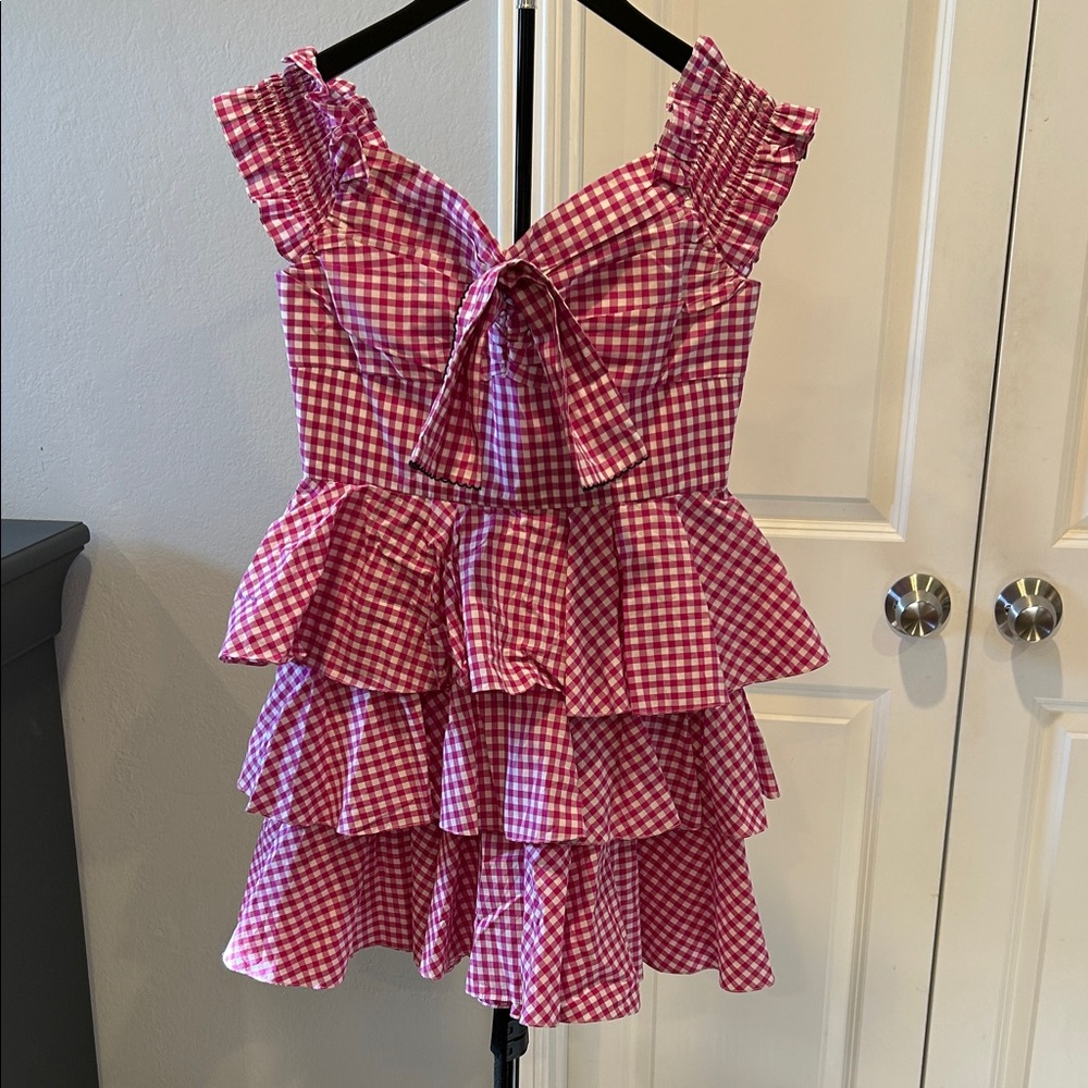 Caroline Constas Fuchsia and Cream Garment